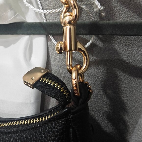 Coach Lychee-Textured Leather Shoulder Bag - Picture 9 of 9